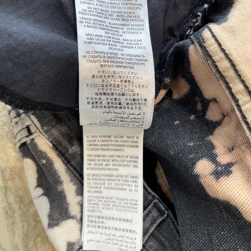 GUCCI WOMAN TIE DYE EMBROIDERED TIGER SKINNY JEANS - Picture 12 of 13